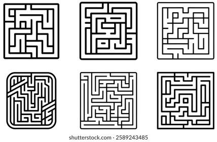 Challenging Black and White Mazes for Puzzles and Games