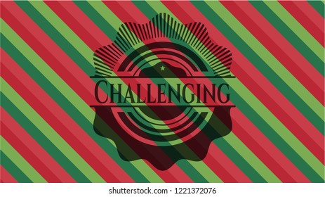 Challenging christmas emblem.