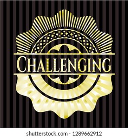 Challenging golden emblem