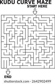 Challenging kudu curve maze activity for kids and adults