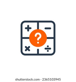 Challenging Math Quiz Assessment vector icon