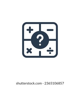 Anfechtende Mathe Quiz Assessment Vektorsymbol