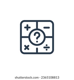 Challenging Math Quiz Assessment vector icon