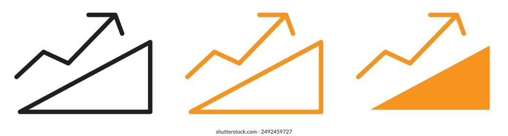 Challenging Uphill Icon for Obstacles and Challenges Graphics Perfect for Representing Uphill Struggles and Difficult Tasks