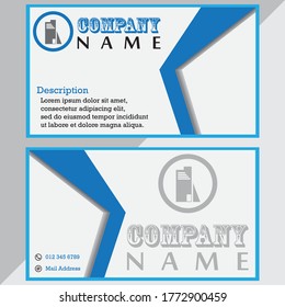 Chalm template of businness card vector design.