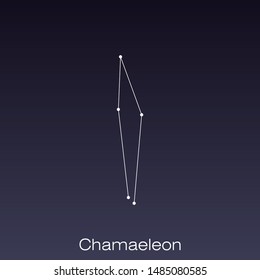 Chamaeleon constellation as it can be seen by the naked eye.