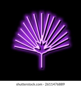 chamaerops tropical leaf neon light sign vector. chamaerops tropical leaf sign. isolated symbol illustration