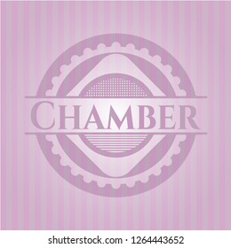 Chamber pink emblem. Retro