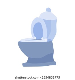 chamber pot simple drawing porcelain toilet. vector stock image