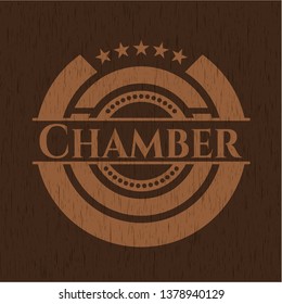 Chamber retro style wooden emblem