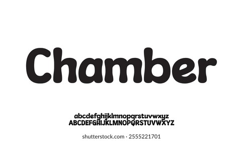 Chamber, Sans serif font with vintage style typography. Alphabet vector font with Uppercase, lowercase, and number. Regular Bold font with uppercase dan lowercase variation.
