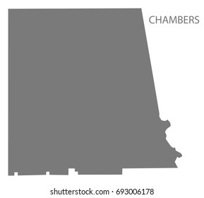 Chambers county map of Alabama USA grey illustration silhouette