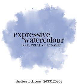 Chambray blue color splash on white background