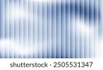 Chambray blue reeded glass 3D background. Glassmorphism colorful transparent ribbed glass texture.