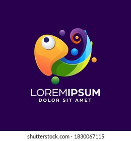 Designvorlage für abstrakte Chameleon-Logos