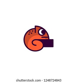 Chameleon Amphibian Creative Illustration Vector Logo