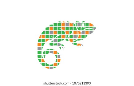 Chameleon animal logo