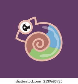 Vector de diseño de logotipo animal de Chameleon. Vector de diseño de logotipo de reptil