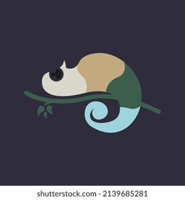 Vector de diseño de logotipo animal de Chameleon. Vector de diseño de logotipo de reptil