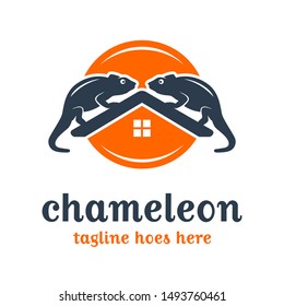 Chameleon Animal Vector Logo Design