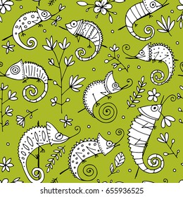 Chameleon collection, seamless pattern for your design