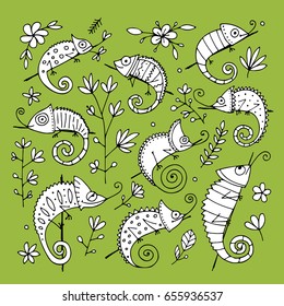 Chameleon collection, sketch for your design