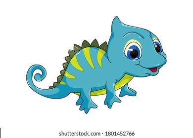 chameleon cute and funny cartoon animals