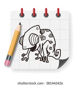 chameleon doodle