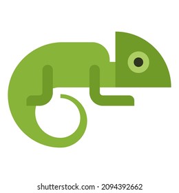 Chameleon Flat Clipart Vector Illustration