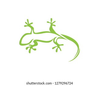 Chameleon Gecko Silhouette 