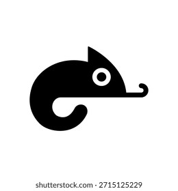 Icono de camaleón Animales Vector de estilo sólido