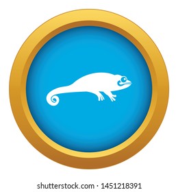 Chameleon icon blue vector isolated on white background for any design