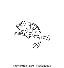 Chameleon icon. Cartoon illustration vector design.