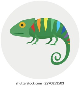 Chameleon icon clipart isolated vector illustration