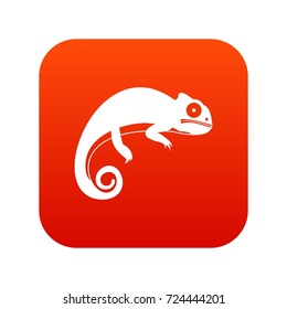 Chameleon icon digital red for any design isolated on white vector illustration