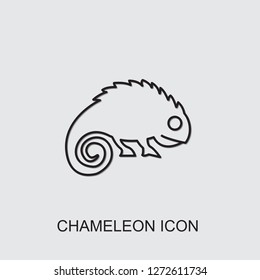 chameleon icon . Editable line chameleon icon from animals. Trendy chameleon icon for web and mobile.
