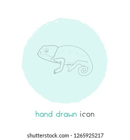 Chameleon icon line element. Vector illustration of chameleon icon line isolated on clean background for your web mobile app logo design.
