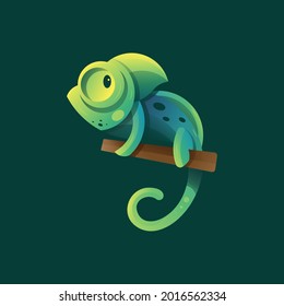 chameleon icon and logo. suitable for your brand identity.