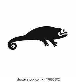 Chameleon icon in simple style isolated vector illustration. Reptiles symbol
