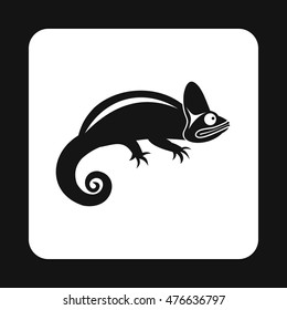 Chameleon icon in simple style isolated on white background. Reptiles symbol