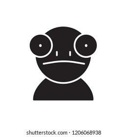 chameleon icon vector. animal icon glyph style