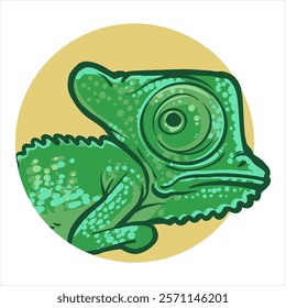 chameleon iconic vector avatar animal