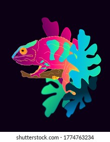chameleon illustration design for sukajan is mean japan traditional cloth or t-shirt with digital hand drawn Embroidery Men T-shirts Summer Casual Short Sleeve Hip Hop T Shirt Streetwear