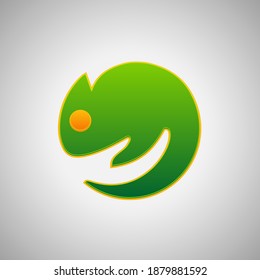 Chameleon illustration modern vector design
