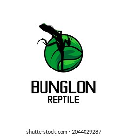 chameleon illustration vector, chameleon text in Indonesian