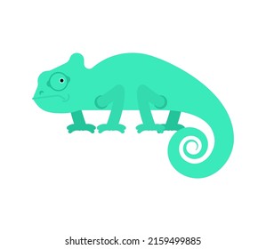 Chameleon isolated. cartoon Reptile icon. Vector illustration