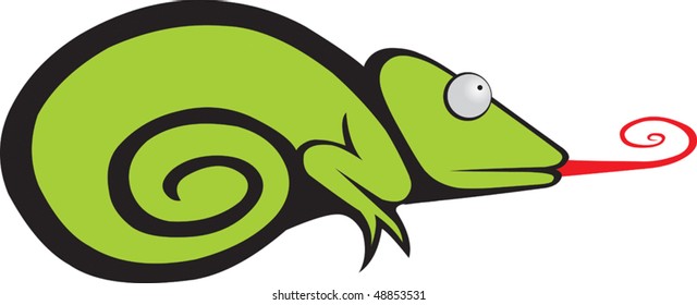 Chameleon isolated on a white background