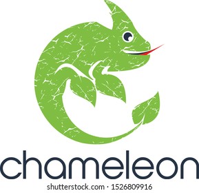 chameleon leaf logo for any bussines