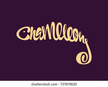 Chameleon lettering