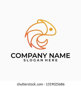 Chameleon line art design illustration color vector template. Suitable for Creative Industry, Multimedia, entertainment, Educations, Shop, and any related business